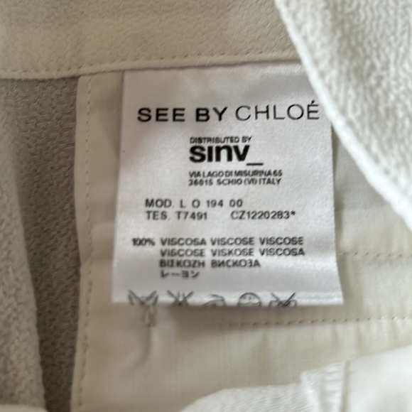 See by Chloe white pleated shorts. NWT. 4 (40) - Picture 7 of 8